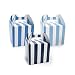 Set 6 pz Scatole Porta Dolci a Righe Azzurre e Bianche per Muffin, Cupcake, Piccoli Dolcetti o Pezzi di Torta Ideale per Feste di Compleanno