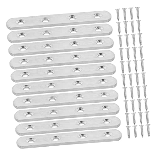 CIYODO DIY Pack Stainless Steel Flat Brackets Strong Metal Fixing for Furniture Joining