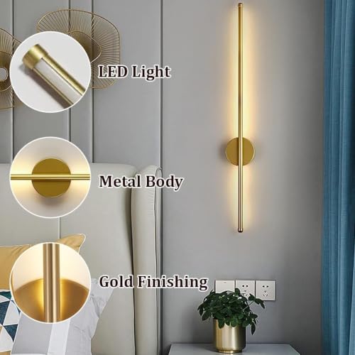 Image of fizzytech LED Wall Highlighter Light, Modern Decorative Wall Lamp with 3 Colour Changing Modes, Waterproof Designer Wall Sconce for Living Room, Bedroom & Hallway, Pack of 2