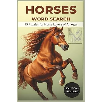 Horse Word Search Book for Kids, Teens and Adults and Seniors