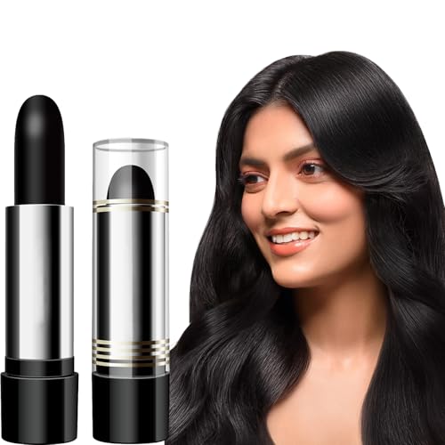 Eazerom 01 Hair Dye Stick,Barra de Color para las Canas y Raíces,Temporary Hair Dye Stick,Hair Color Touch Up Cover Root Stick,para Cubrir la Raíz del Cabello gris,Retoque del Cabello,01# BLACK