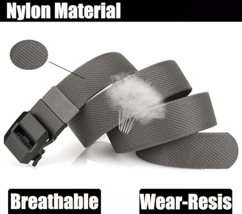 Ratchet Belts for Men Work Belts Tactical Stretch Nylon,Suitable for Casual Jeans Trousers Golf Attire2