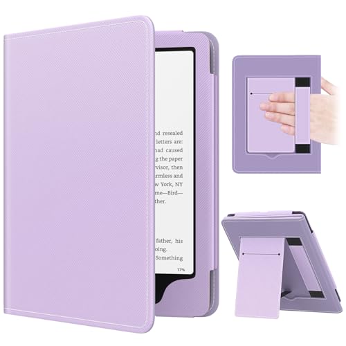 Image of MoKo Case for 7 inch /6.8 inch Kindle Paperwhite(12th /11th Generation-2024 /2021) and Kindle Colorsoft Signature Edition, Slim PU Shell Cover Case with Auto-Wake /Sleep for Kindle Paperwhite 2024, Taro Purple