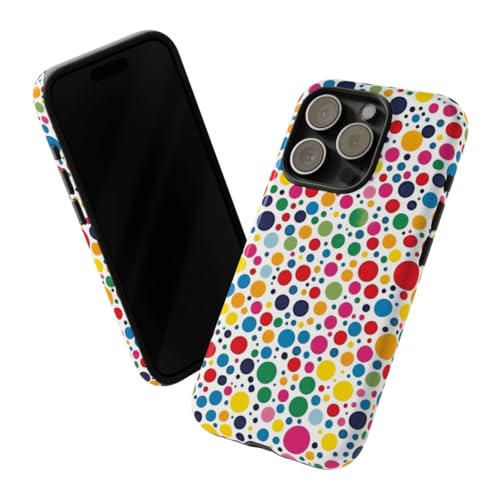 Coque iPhone 15 Pro rigide brillante protection antichoc motif pois - 2