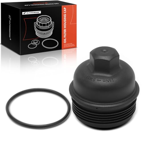 A-Premium Oil Filter Housing Cap Assembly | Compatible with Kia Stinger 2018-2023, K900 2019-2020 & Genesis G70 2019-2023, G80 2018-2020, G90 2018-2022, Integrated Seal