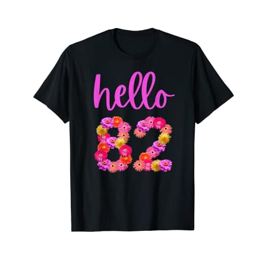 Flor de cumpleaños de 82 años Hola 82 Es mi cumpleaños 82 Camiseta