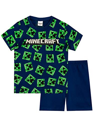 MINECRAFT Pigiama per Ragazzi Blu 5-6 Anni