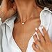 Dainty Gold Necklaces for Women, 14K Gold Plated Lariat Long Pearl Necklace Simple Gold Y-Shaped Necklace for Women Trendy Thin Minimalist Drop Chain Necklace for Women Fashion Waterproof Jewelry Gift