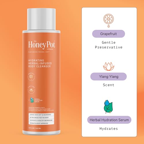 The-Honey-Pot-Company-Body-Wash-for-Women-Grapefruit-Ylang-Ylang-Hydrating-Body-Cleanser-Moisturize-Cleanse-Skin-Free-of-Parabens-Sulfates-15-Fl-Oz