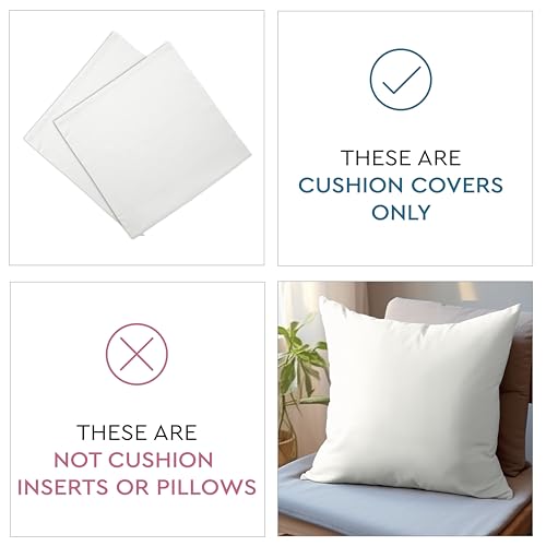 Encasa XO Throw Pillow Covers 18"x18" - Sublimation Blank Natural (Pack of 10) Pack with Invisible Zipper - Soft Polyester Twill Cushion Cases, Suitable for DIY, Digital Printing & Painting by Encasa XO - Used condition - Image 2
