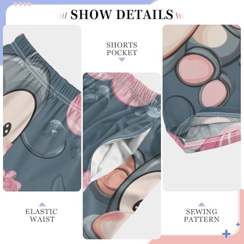 ZZXXB Monkey Peach Flowers Boys Long Pants Soft Trousers Elastic Waist Kids Lounge Bottoms with Pockets S-XL4