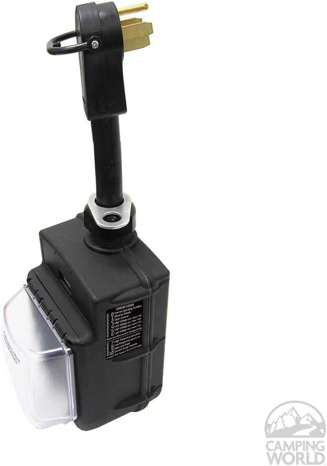 progressive industries ems-pt50x portable rv surge protector, black, 50 amp 50 amp ems portable