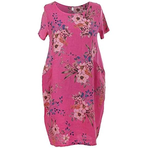 Storm Island Floral Linen Tunic Dress Cover