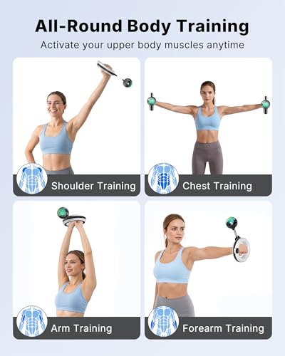 MERACH Infinity Hoop Arm Trainer, Rotating Wrist and Forearm Trainer (White) - image 4