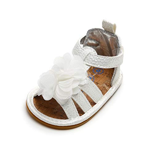 Baby Schuhe Auxma Baby Mädchen Blumen Sommer Sandalen Anti-Rutsch-Krippe Schuhe Für 3-18 Monate (3-7 M, XX)