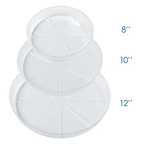 Idyllize 10 Piece Of 12 Inch Clear Plastic Plant Saucer Drip Trays For Pots (12") #TOP2