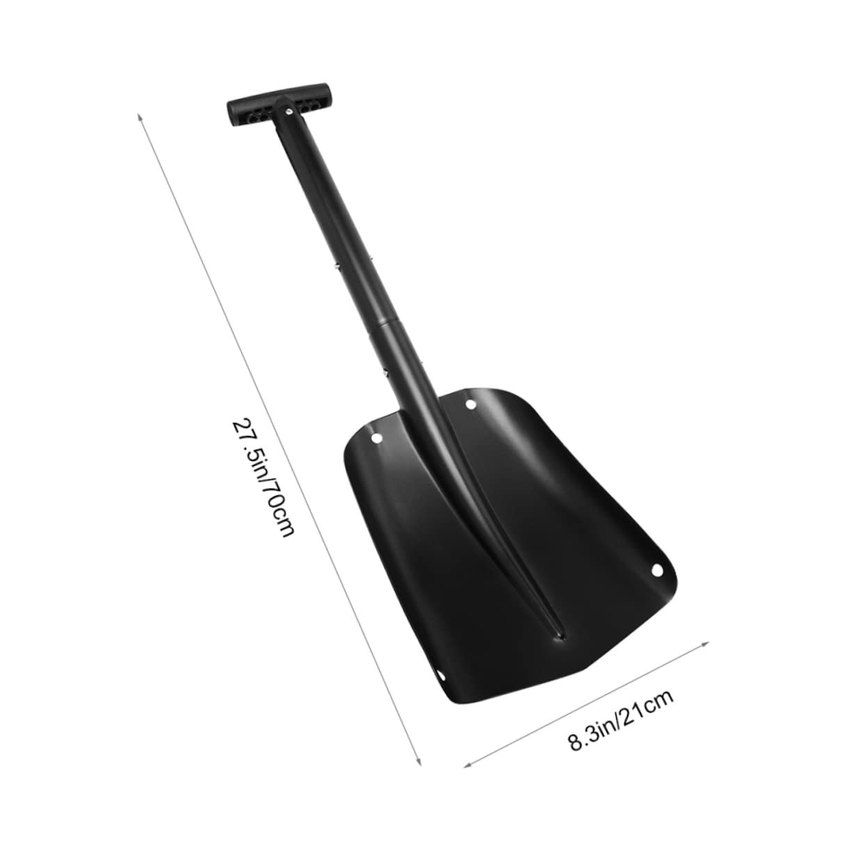 ibasenice Pelle à Neige Pliante Grattoir à Neige Aluminium pour Urgence Outil de Voyage Compact avec Élimination Rapide et Glace