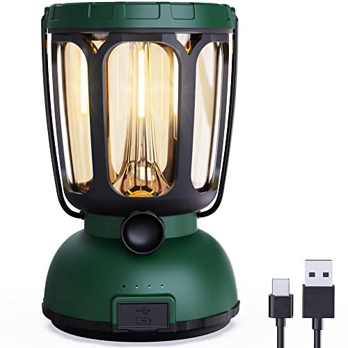 Mesqool 6000 Camping Lantern Rechargeable Battery Powered, Solar Crank Led Survival Lanterns For Power Outages Emergency Hurricane, 650Lm, Dimmable Portable Lantern For 200 Hours, Usb C Cable Included #TOP20