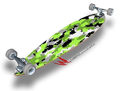 WraptorCamo Digital Camo Neon Green - Decal Style Vinyl Wrap Skin fits Longboard Skateboards up to 10