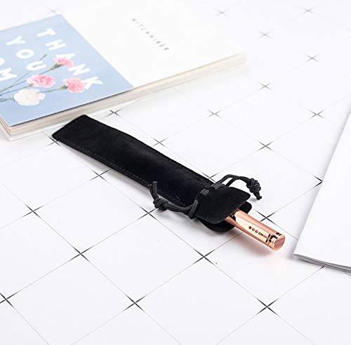 20Pcs Velvet Drawstring Pen Pouch,Velvet Pen Pouch Case Pencil Bag Pen Bag/Holder (Black Color) #TOP4