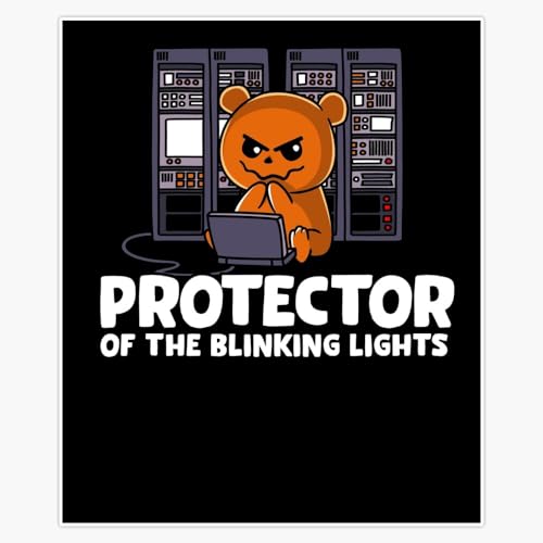 Leyland Designs Protector of The Blinking Lights Network Engineer Bumper Sticker Window Water Bottle Decal 5''