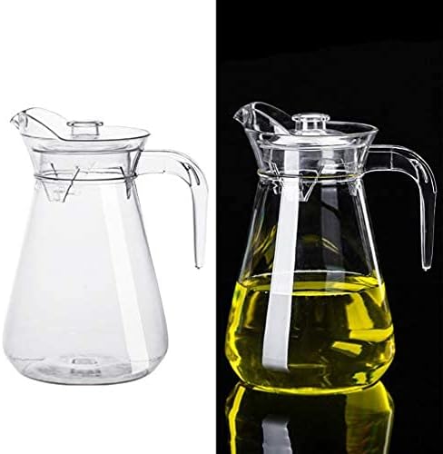 Water Carafe - Acrylic and Glass Pitcher with Lid and Spout for Hot or Cold Beverages, Ideal for Iced Tea, Homemade Drinks, Milk, and Coffee - 1.5L Capacity
