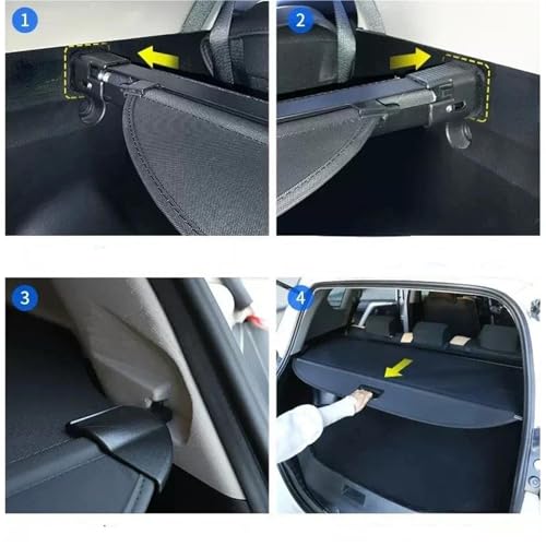 Cubierta de maletero retráctil para ocultar equipaje en Ford S-MAX 5