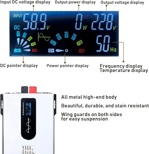 Convertisseur de puissance DC AC 5000W avec affichage LCD précis - 3