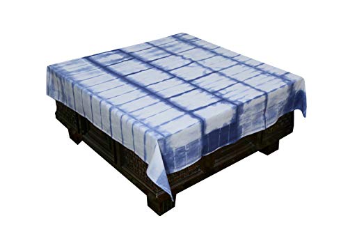 Nappe Shibori en coton indigo pour décoration de fête et réception de mariage