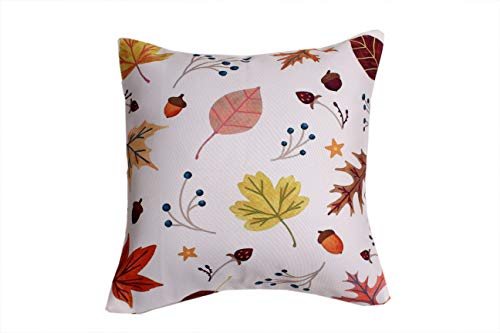 Image of RD TREND Jute Cushion Covers 16x16 Inch - Set of 5 | Digital Printed Decorative Throw Pillow Covers for Sofa, Couch, Living Room & Bedroom | Cushion Cases (Without Fillers)-White