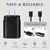 Cargador Tipo C GUUSMART 2 Pack 25W Cable de 6 pies | Cargador Rápido Tipo C Compatible con Galaxy S26 S25 S24 S23 S22 S21/iPhone 17/16/15 Pro Max/15 Plus-Negro 6