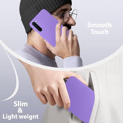 Image of LIRAMARK Liquid Silicone Soft Back Cover Case for OnePlus Nord (Lavender)
