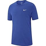 Nike Men's Dry Tee Drifit Cotton Crew Solid, Game Royal/White, Large