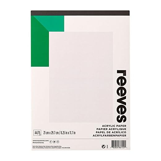 Reeves - Papel para acrílico A4 - Blanco