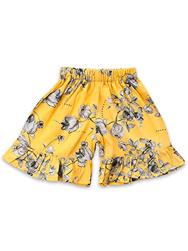 Image of Kids Top and Shorts Sets For Girls (K-4542-YELLOW-30)