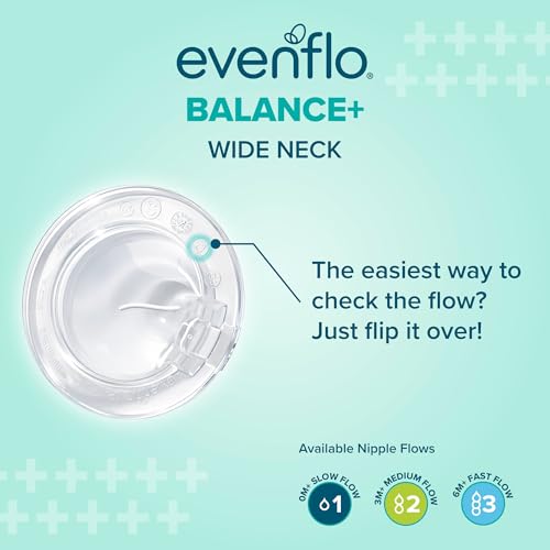 Image of Evenflo Feeding Piece of 6 Balance Plus Wide Neck Nipples for The Balance Plus Wide Neck Baby Bottles, 0 Months and Up