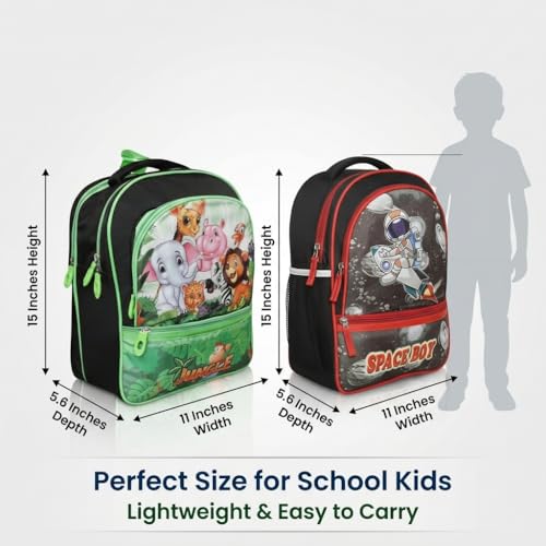 Image of Stylbase Waterproof School Bag with lunch bag combo for Boys and Girls Kids Bag with tiffin cover - Backpack Bag for Travelling for 5-7 Years 15 Inches