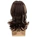 Dsimeig Long Wavy Brown Wigs for Men Natural Layered Rocker Style Cosplay Hair Wig