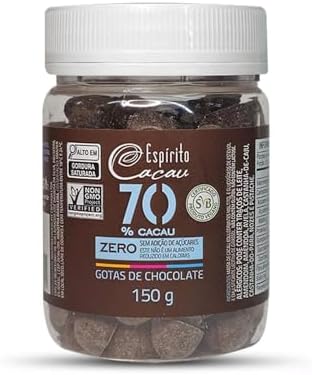 Gotas de Chocolate 70% Cacau Zero Açúcar - 150g