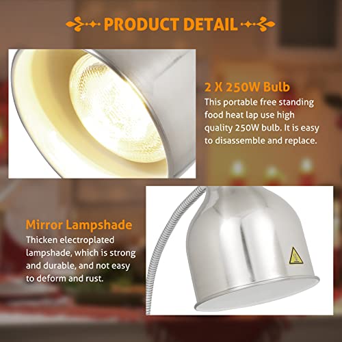 Wichemi BI00679WCM5-CN Food Heat Lamps Food Heat Preservation Lamp Commercial Food Warmer Lamp Catering Heat Lamp thumb #3