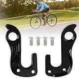 2 Fahrrad-Schaltauge, Mechanischer Schalthaken, Fahrrad-Heckhaken, Schaltwerk FahrradzubehöR, Aluminiumlegierung Robuste Ersatzteil Mit 4 Befestigungsschrauben, für Mountainbike, Rennrad, Radfahren
