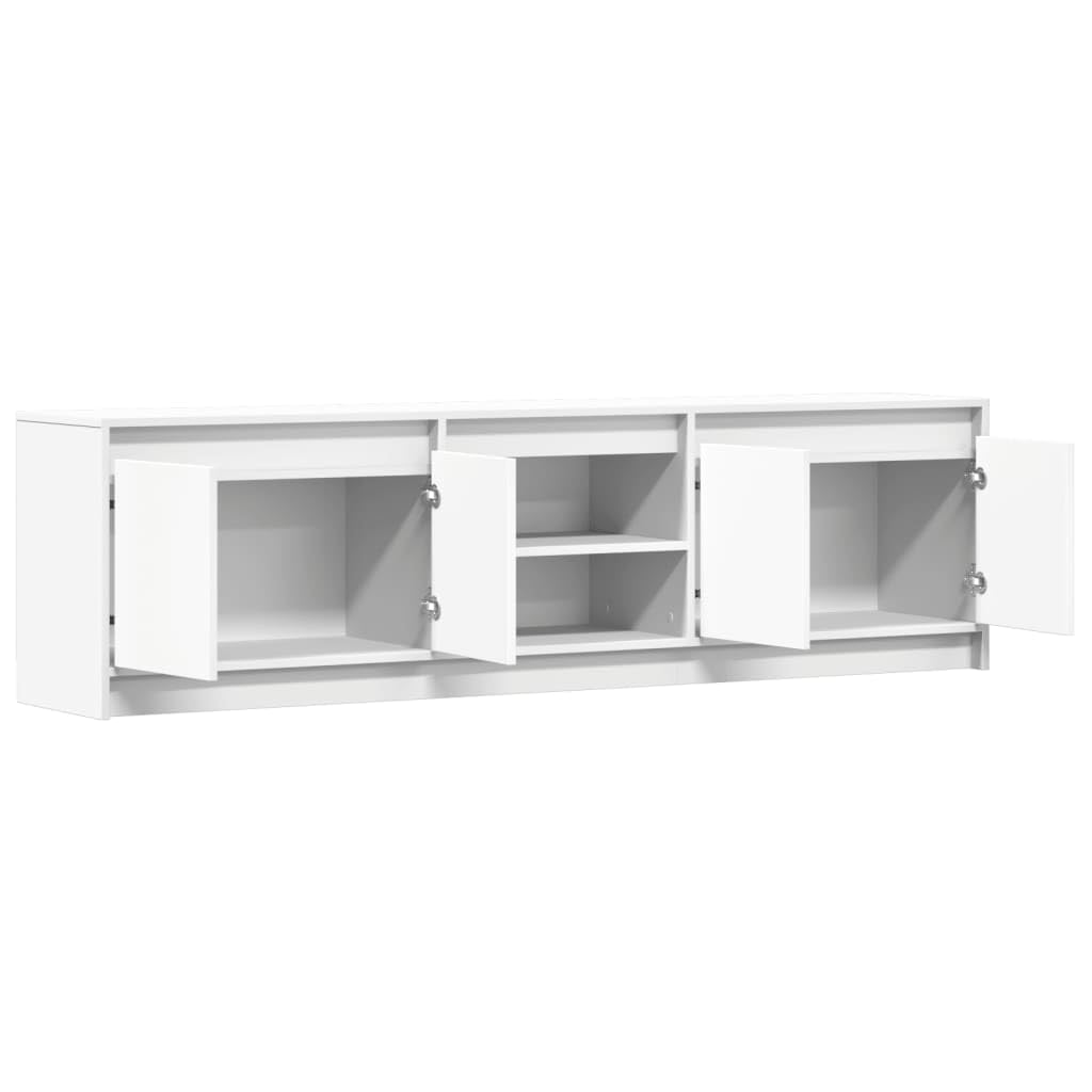 Générique Meuble TV avec LED Blanc 180x34x50 cm Bois d'ingénierie Meubles Meubles TV (Poids 35.7KG)