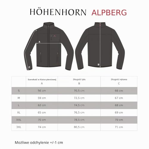 Höhenhorn Alpberg męska lekka kurtka softshell outdoorowa, kurtka na czas wolny, przejściowa kurtka, granatowy, L