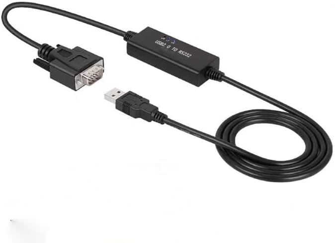 USB to RS232 serial port adapter industrial grade chipset USB 2.0 to DB9 pin male adapter cable magnetic optical isolation cable suitable for PLC controller machine tool debugging line