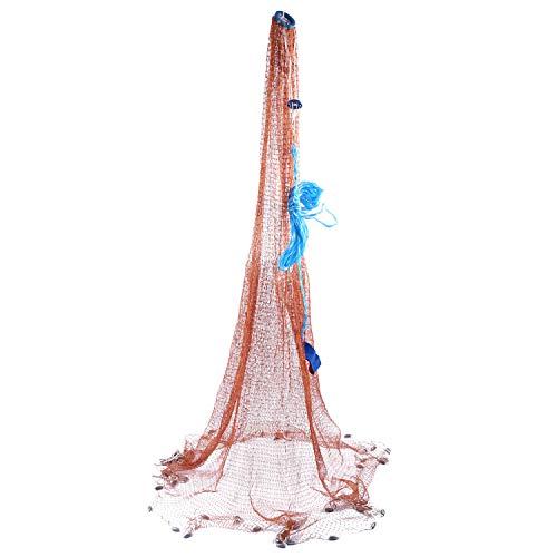 YaeMarine Fishing Cast Net Hand Throw Tire Line Fishing Net Freshwater Saltwater Net