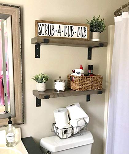 Shelf Brackets 8 Inch Lip Brackets For Shelves, Industrial Forged Steel Heavy Duty Wall Rustic Floating Shelf Bracket - 2 Pack（7.25"X4"） #TOP6