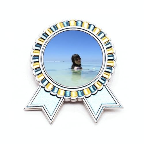 Broche pour fille motif vague de mer Ellie Yao taille M en métal de style poétique