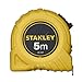 Produktbild Stanley Bandmaß Basic, 0-30-497 (5m Länge, Maßband mit robusten Kunststoff-Gehäuse, 19mm breit, Endhaken zweifach vernietet, mit Gürtelclip, Feststeller & automatischen Rücklauf)