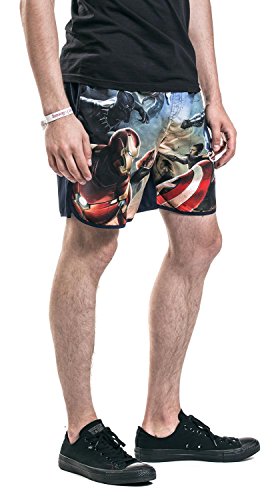 Captain america Marvel Zwembroek - Blauw Met Op