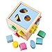 Produktbild Babe Rock Steckwürfel aus Holz Würfel-Puzzle Spielzeug 2-5 Jahre für Kinder Baby (Blau)